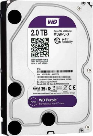 هارد ويسترن ديجيتال Purple 2TB لتسجيل كاميرات المراقبة
