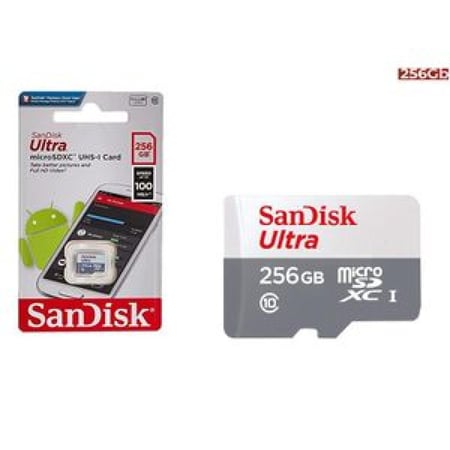 ذاكرة سانديسك الترا MicroSD 256GB لتسجيل الفيديو بدقة عالية