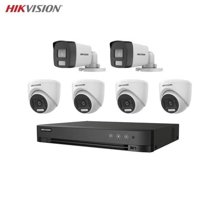 باقة 6 كاميرات مراقبة داخلية وخارجية بدقة 3k حماية شاملة ووضوح فائق