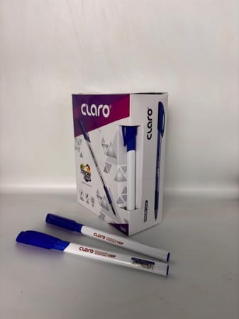 اقلام حبر كلارو تريون جسم ابيض 1 ملي بكت 50 قلم