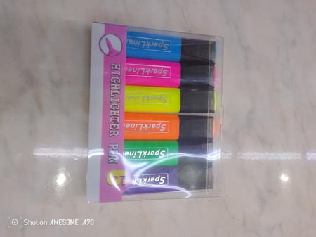 طقم  اقلام تحديد للتوضيح 6 لون