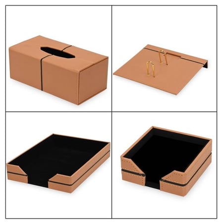 طقم مكتب 10 قطع جلد