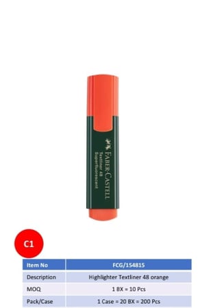 اقلام تحديد فابركاستل لون احمر  علبه 10 حبه