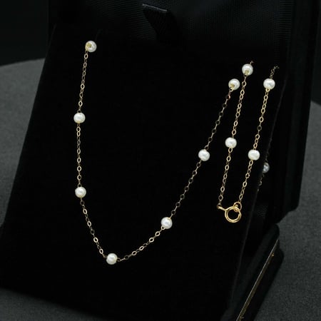 عقد  ذهب لؤلؤ (N4556)