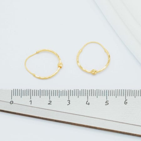 حلق ذهب  عيار 21 (E7487)