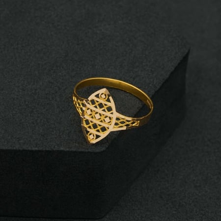 خاتم ذهب عيار 21 (R4811) WF