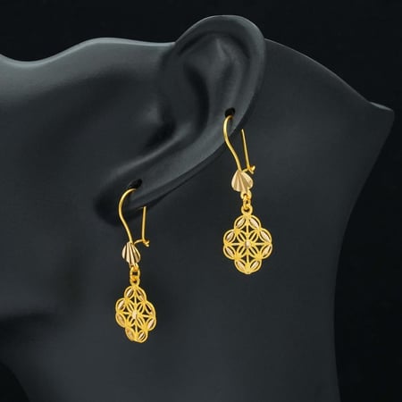 حلق ذهب عيار 21 (E5374) WF