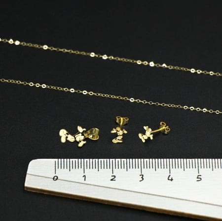 عقد + حلق ذهب - أطفال (K3293)