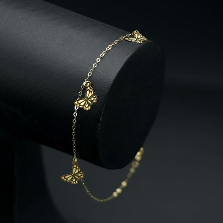 سوارة ذهب فراشات