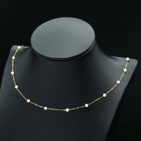 عقد  ذهب لؤلؤ (N4556)