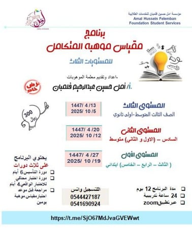 برنامج مقياس موهبة المتكامل المستوى الثالث