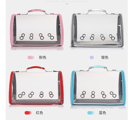 حقيبة كتف شفافة للتنقل للقطط