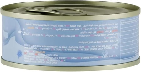 مستر كات طعام رطب بنكهة سمك المحيط والرنكة مع الجيلي للقطط البالغة والصغيرة