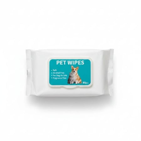 مناديل العناية اليومية بالحيوانات الأليفة (80 منديل) - نظافة وانتعاش بلمسة واحدة