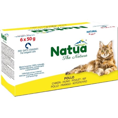ناتوا طعام رطب بنكهة الدجاج مع الجيلي للقطط البالغة 6 علب