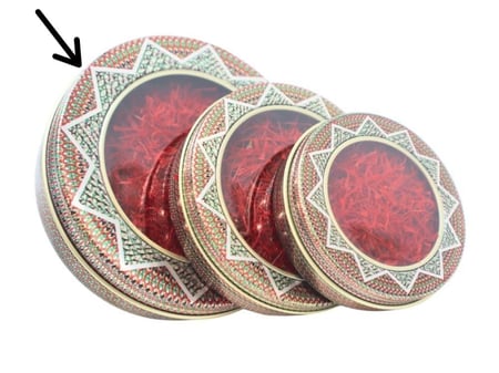 زعفران سوبر نقيل أصفهاني خيوط حمراء طويلة في عبوة فاخرة