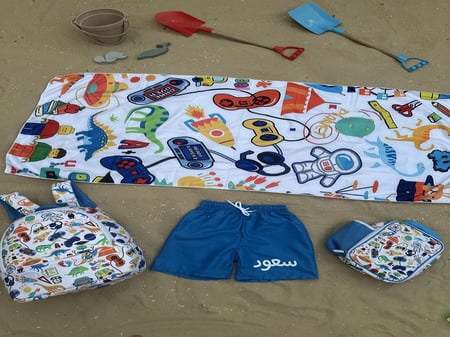 طقم سباحه شنطه وفوطه