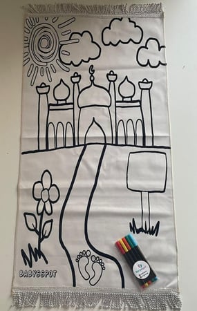 سجاده للاطفال مع 5 الوان قماش