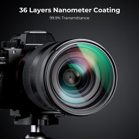 K&F 52mm Circular Polarizer Filter, Super Slim CPL Filter with 36 Multi-Layer Coatings, High Definition Nano-Xcel Pro Series