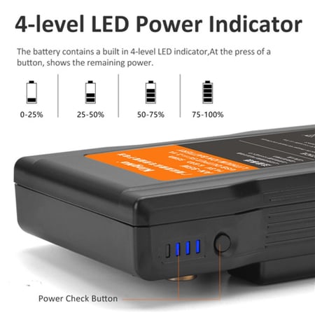 KingMa AN-95W High Load Gold Mount Li-ion Battery, 6600mAh