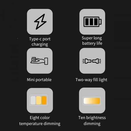 K&F Concept two-color mini portable magnetic fill light, suitable for DJI, Zhiyun, Feiyu stabilizers
