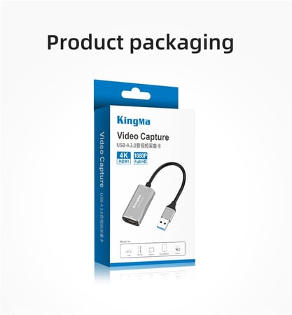 KingMa HDMI to USB-A 3.0 Video Capture Card 4K 1080p BMU023