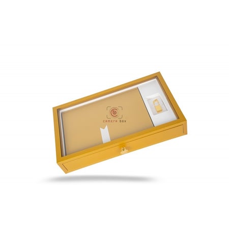 ألبوم اكريليك ذهبي بدون حشو A5+USB