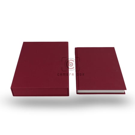 ألبوم مع حشو 40 صورة قماش عنابي A4