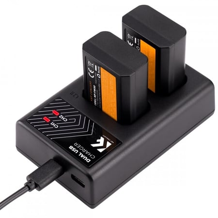 K&F Concept NP-FW50 rechargeable battery 2pcs + charger kit compatible with Sony