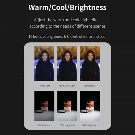 K&F Concept two-color mini portable magnetic fill light, suitable for DJI, Zhiyun, Feiyu stabilizers