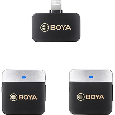 BOYA BY-M1V6 2-Person Wireless Microphone System with Lightning Connector for iOS Devices (2.4 GHz)