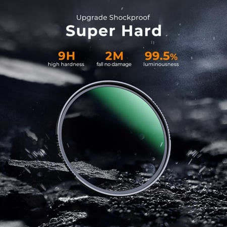 K&F Concept 62mm UV Lens Filter HD MCUV Ultraviolet 28 Multi-Coated Filters (Nano-x series Toughened Glass)