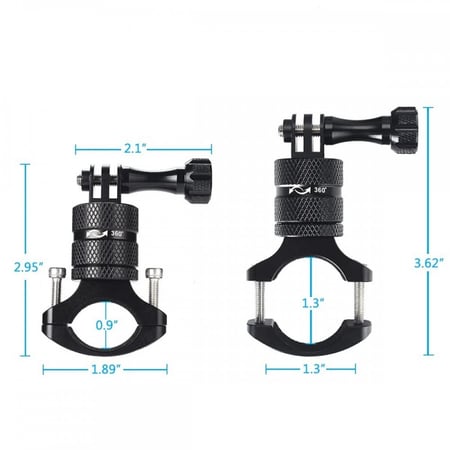 K&F Concept Mountain Bike Bicycle Motorcycle Handlebar Mounting Clamp Aluminum Alloy Bracket Fits Action Cameras