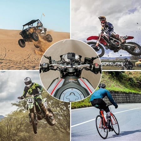 K&F Concept Mountain Bike Bicycle Motorcycle Handlebar Mounting Clamp Aluminum Alloy Bracket Fits Action Cameras