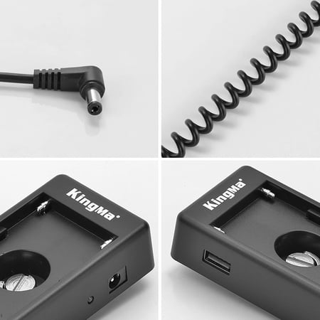 KingMa LP-E6 Dummy Battery DC Coupler with Adapter Plate kit