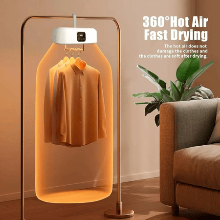 مجفف الملابس القابل للطي DX2571 من DENX بقوة 600 واط لتجفيف سريع