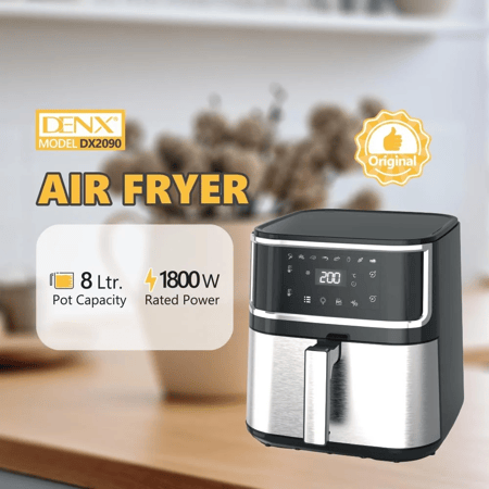 المقلاة الهوائية DENX DX2090 بسعة 8 لتر