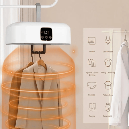 مجفف الملابس القابل للطي DX2571 من DENX بقوة 600 واط لتجفيف سريع