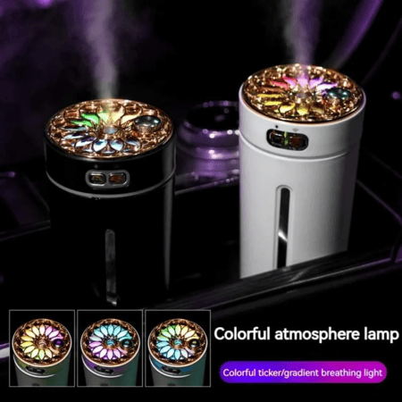 مرطب الهواء المحمول بسعة 250 مللي مع اضاءة جذابة لترطيب وتنقية الهواء