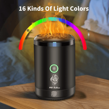 مبخرة إلكترونية محمولة بـ 16 لون إضاءة LED مع جهاز تحكم عن بعد