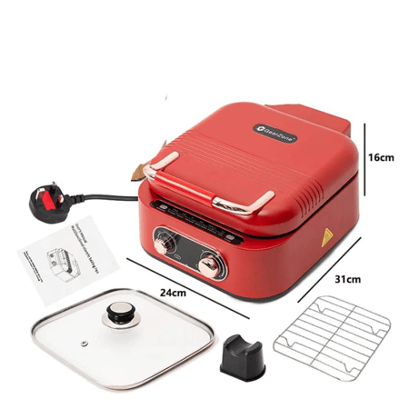 قدر وشواية كهربائية DENX DX3421 بسعة 2.5 لتر و1800 واط