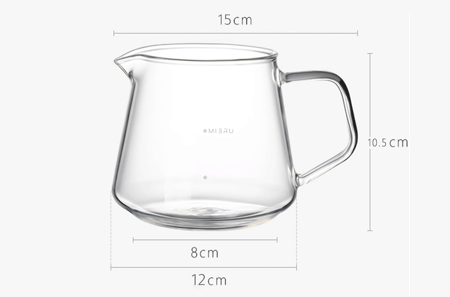 سيرفر ابريق تقديم زجاجي سعة 650 مل