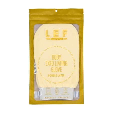 LEF Korean Glove to Exfoliate Skin with a Double Layer (YELLOW)