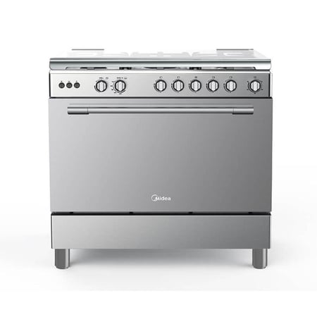 فرن غاز ميديا 90 سم مروحة حرارية ستانلس استيل - 36LMG5G022