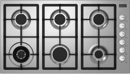 جنرال جولدي فرن سطحي 6 عيون غاز 90 سم , شبك ثقيل - GGH6SSH