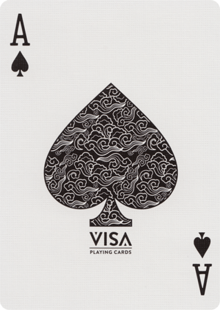 ورق لعب بلوت فيزا - اخضر