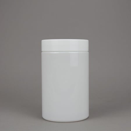 برطمان بلاستيك أبيض - برطمان اسطواني - بلاستيك - اكثر فاكثر