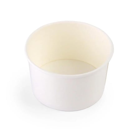 اكواب ايسكريم 6 انص ابيض 50*20مع الغطاء