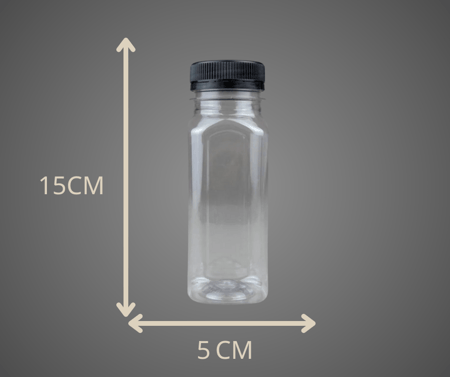 عبوة مستطيل شفاف 330 مل