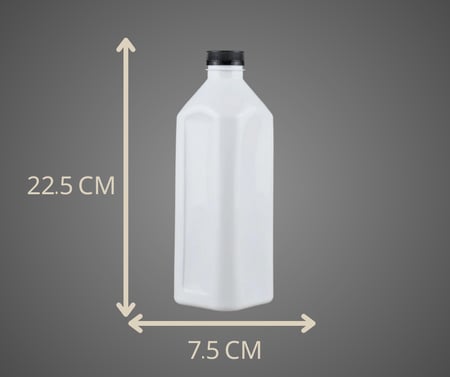 عبوة مستطيل ابيض 1 لتر